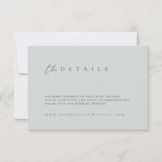 ミニマモダンリストの結婚詳細エンクロージャカード サンキューカード (正面)