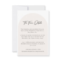 ミニマモダンリストの結婚詳細エンクロージャカード