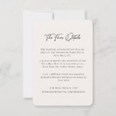 ミニマモダンリストの結婚詳細エンクロージャカード 招待状 (正面)