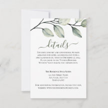 ミニマモダンリストの緑と白結婚の詳細