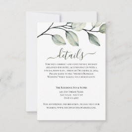 ミニマモダンリストの緑と白結婚の詳細