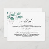 ミニマモダンリストの緑の結婚詳細ホライズン エンクロージャーカード (正面/裏面)