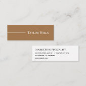 ミニマモダンリストの線名（茶色） スキニー名刺 (正面/裏面)