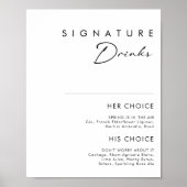 ミニマモダンリストの署名ドリンクの看板 ポスター (正面)