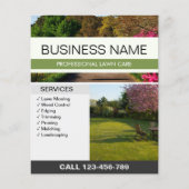 ミニマモダンリストの芝生気にと造園フライヤー チラシ (正面)