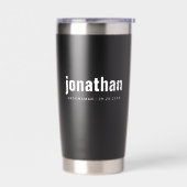 ミニマモダンリストの花婿介添人のgroomsmen彼のためのギフト 保温保冷タンブラー (左面)