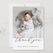 ミニマモダンリストの赤ちゃんシャワー写真 サンキューカード (正面)