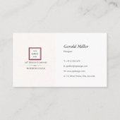 ミニマモダンリストの赤縁どロ企業のゴ 名刺 (裏面)