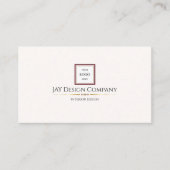 ミニマモダンリストの赤縁どロ企業のゴ 名刺 (正面)