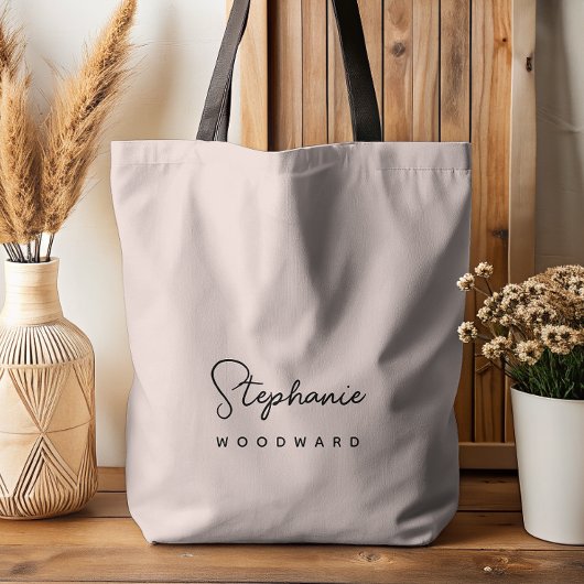 ミニマモダンリストの赤面ピンク トートバッグ