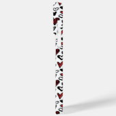 ミニマモダンリストの赤、黒、白のハート Case-Mate iPhoneケース (裏面 / 左)