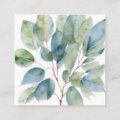 ミニマモダンリストの軟水色緑 エンクロージャーカード (裏面)