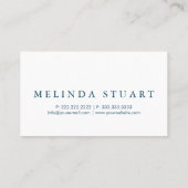 ミニマモダンリストの青い黒板 名刺 (裏面)