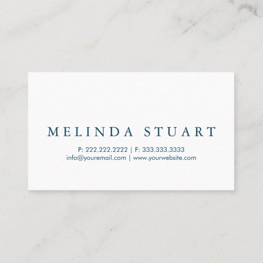 ミニマモダンリストの青い黒板 名刺 (裏面)