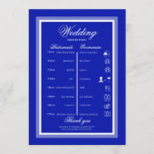 ミニマモダンリストの青と白のシンプレ結婚ム プログラム (正面)