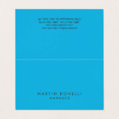 ミニマモダンリストの青 名刺 (外部フラット)