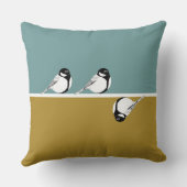 ミニマモダンリストの鳥の枕 クッション (裏面)