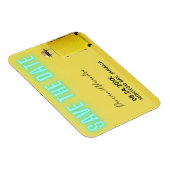 ミニマモダンリストの黄色のネオン日付を保存 マグネット (右側)