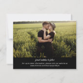 ミニマモダンリストの黒い写真日付を保存 (裏面)