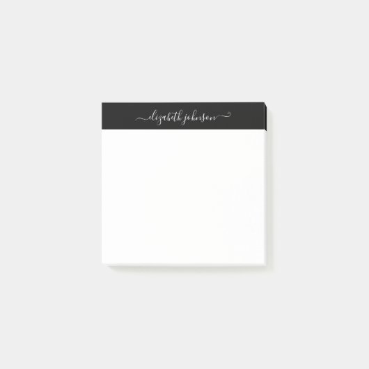 ミニマモダンリストの黒と白のポストイットノート ポストイット (正面)