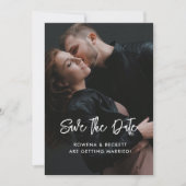 ミニマモダンリストの黒写真 セーブザデート (正面)