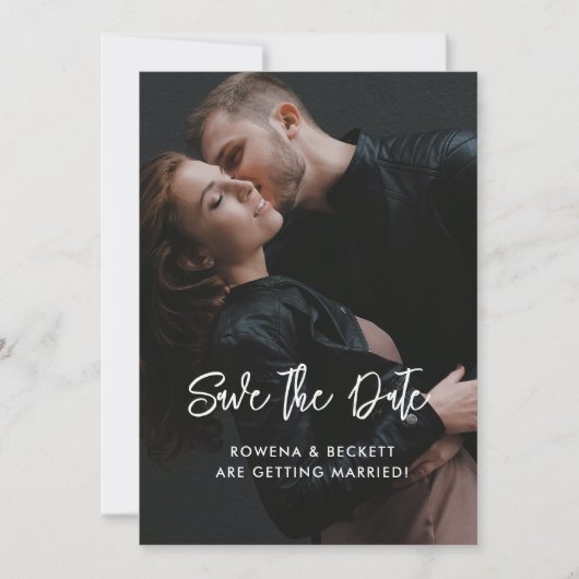 ミニマモダンリストの黒写真 セーブザデート (正面)