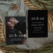 ミニマモダンリストの黒写真 セーブザデート