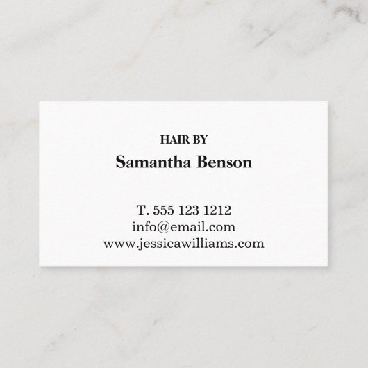 ミニマモダンリストの黒板メイクアップアーティスト 名刺 (裏面)