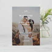 ミニマモダンリストのClassy Photo結婚's 招待状 (スタンド正面)