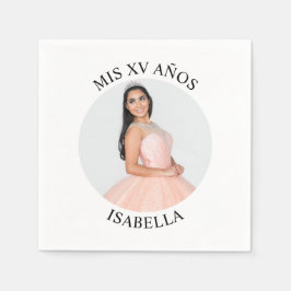 ミニマモダンリストのMis XVアニョス丸い写真 スタンダードカクテルナプキン