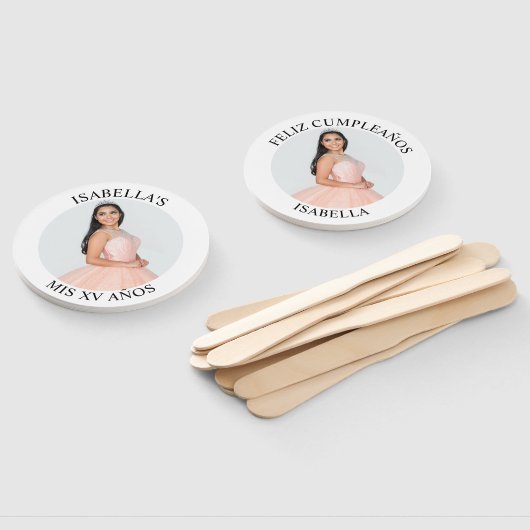 ミニマモダンリストのMis XVアニョス丸い写真 ハンドファン (組立なし)