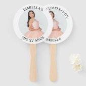 ミニマモダンリストのMis XVアニョス丸い写真 ハンドファン (正面&裏面)