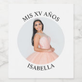 ミニマモダンリストのMis XVアニョス丸い写真 ワインラベル (シングルラベル)