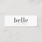 ミニマモダンリストのQRコードスキャンMe Lash and Brow スキニー名刺 (正面)