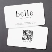ミニマモダンリストのQRコードスキャンMe Lash and Brow 名刺