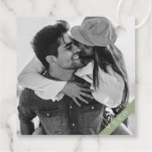 ミニマモダンリストのSage Green結婚の写真 フェイバータグ (裏面)