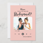 ミニマモダンリストのSong Photo Bridesmaidの提案 招待状 (正面)