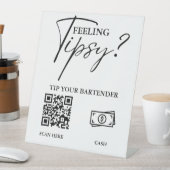 ミニマモダンリストはあなたのバーテンダーの結婚兆候を教える 台座サイン (インサイチュ)