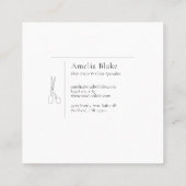 ミニマモダンリストはさみ美容師 スクエア名刺 (裏面)