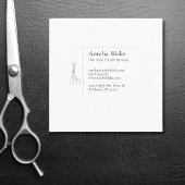 ミニマモダンリストはさみ美容師 スクエア名刺