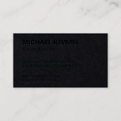 ミニマモダンリストはっきりしたブラック3 名刺 (裏面)