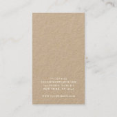 ミニマモダンリストはっきりしたモノグラムユニーククラフト 名刺 (裏面)