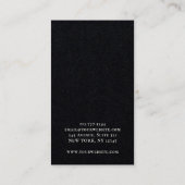 ミニマモダンリストはっきりしたモノグラム白黒 名刺 (裏面)