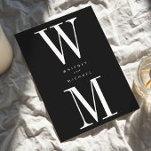 ミニマモダンリストはっきりした・モノグ結婚ラム 招待状