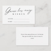 ミニマモダンリストはゲームの数を推測キス エンクロージャーカード (正面/裏面)