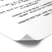 ミニマモダンリストはベビーの赤ちゃんシャワーのゲームを言わない ポスター (角)