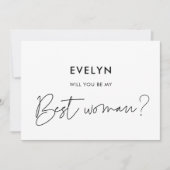 ミニマモダンリストは私の女性カー最高のドになりますか 招待状 (正面)