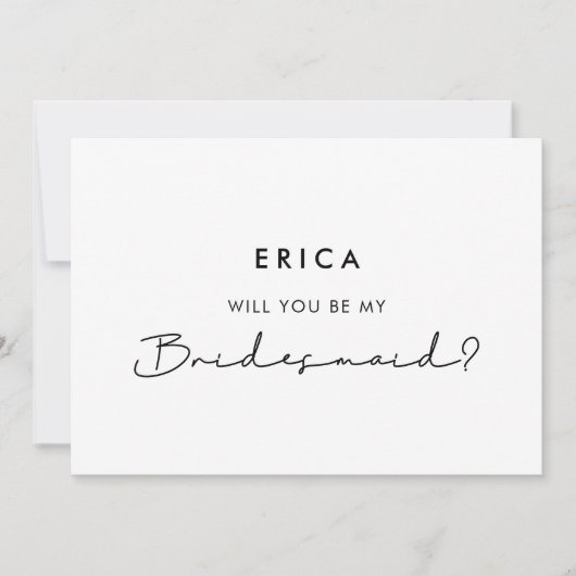 ミニマモダンリストは私の花嫁のカードになる 招待状 (正面)