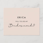 ミニマモダンリストは私の花嫁のメイドになる ポストカード (正面)