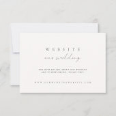 ミニマモダンリストアイボリーの結婚ウェブサイトカード 招待状 (正面)